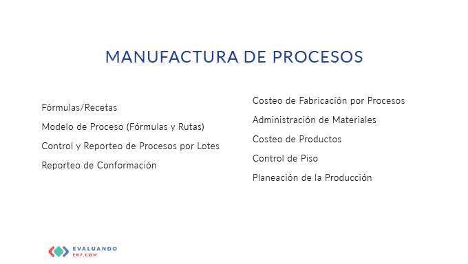 En Foco: ERP para manufactura por procesos